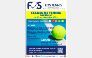 Stage de tennis - Toussaint 2025